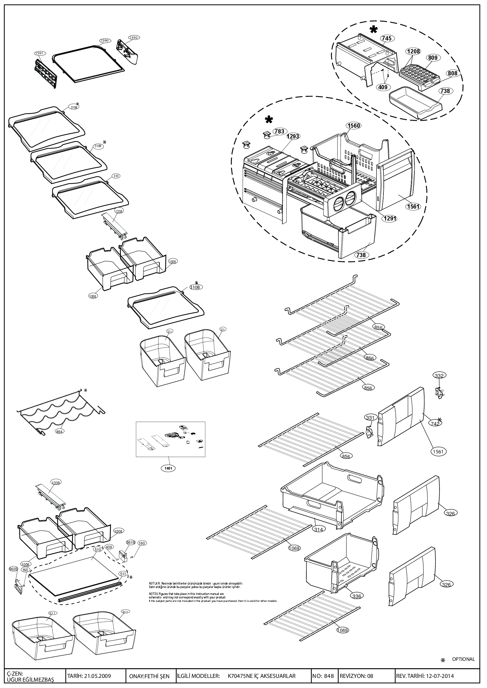 Explosionszeichnung Grundig 7263949587 GKNM 9860 A+++ GRUNDIG Explosionszeichnung Grundig 7263949587 GKNM 9860 A+++ GRUNDIG