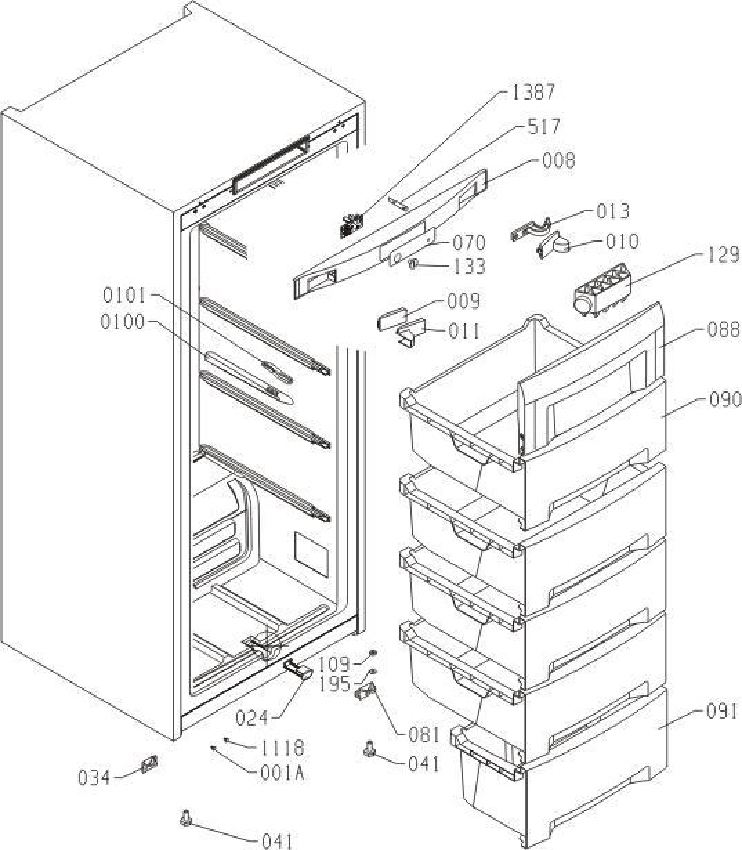 Explosionszeichnung Gorenje 444755 F6151AW