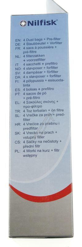 Nilfisk 128389187 Staubsaugerbeutel - Staubbeutel 4x passend für nilfisk