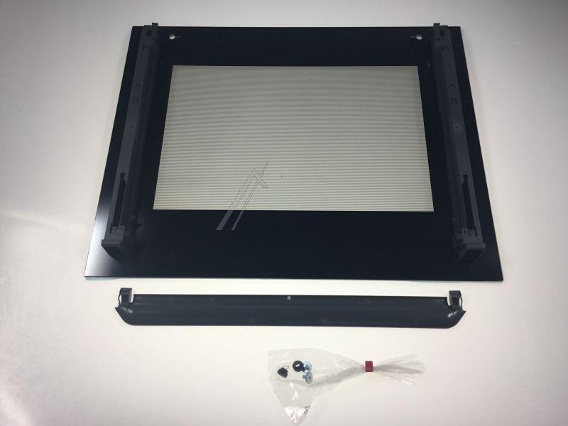 BSH Bosch Siemens 00776107 Aussenscheibe - Frontglascheibe, schwarz,rvs mit geklebten kunststoffp