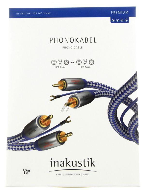 Inakustik 00405115 Cinchkabel - Premium phonokabel, phono c  phono c , 1,5m