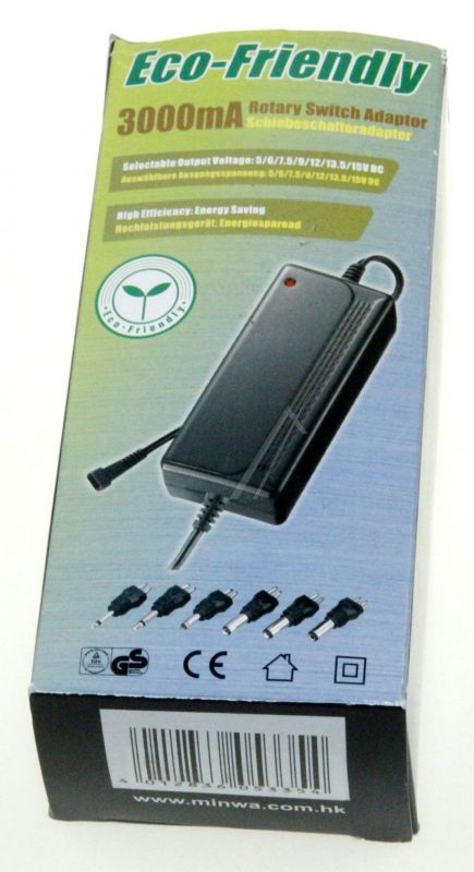 Minwa MWMG36EU6XC - Tisch-schaltnetzteil 5-15v, max.3000ma, einstellbar