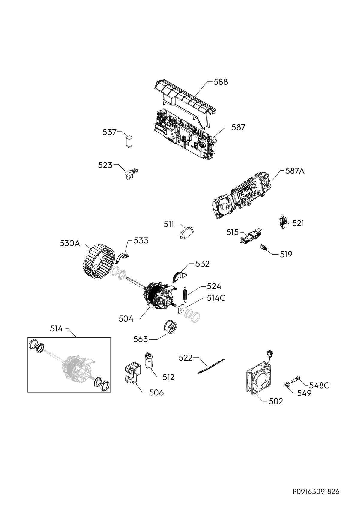 Explosionszeichnung AEG 91609931800 TR88A54B Explosionszeichnung AEG 91609931800 TR88A54B