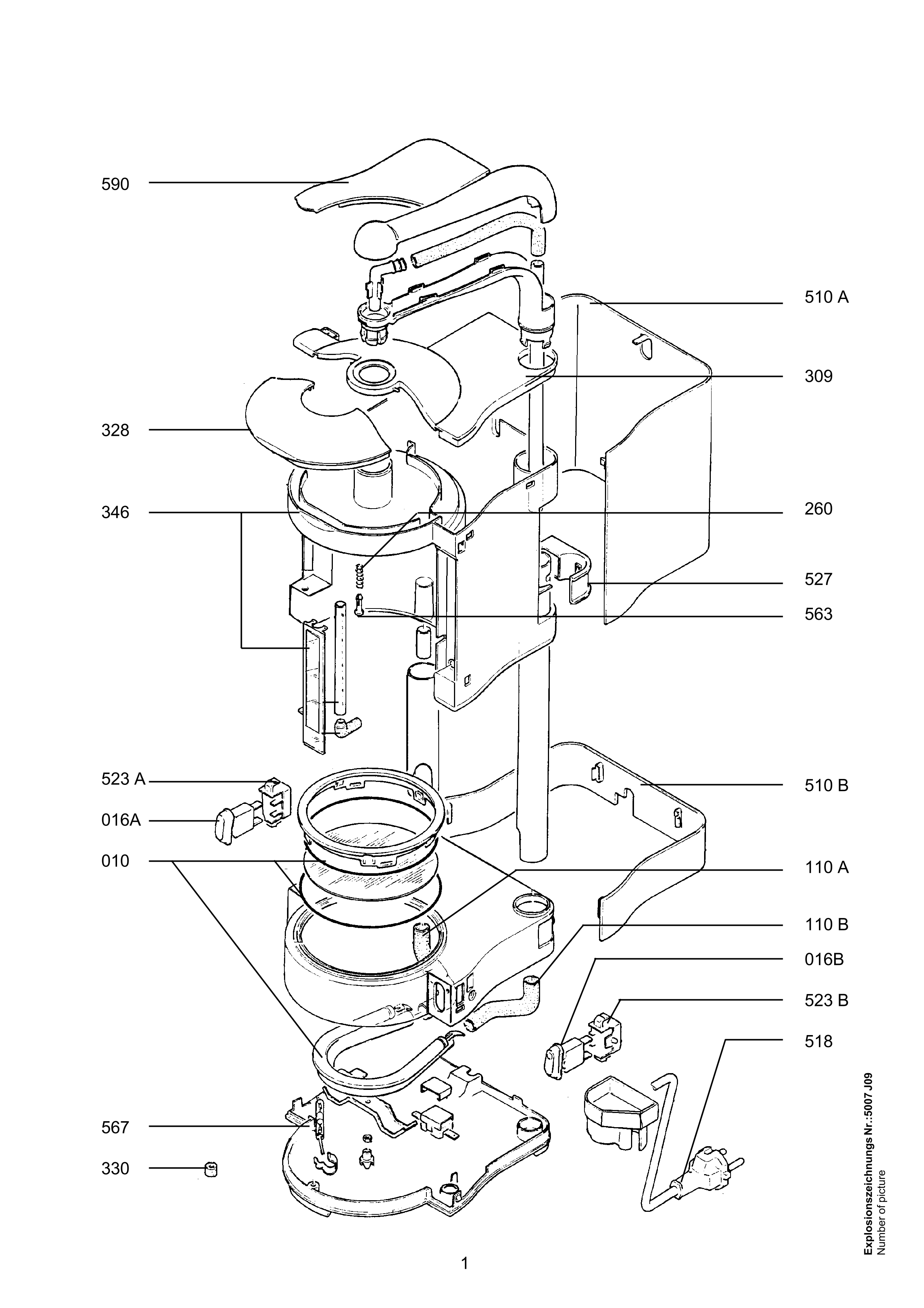 Explosionszeichnung AEG 91054018200 SCC102