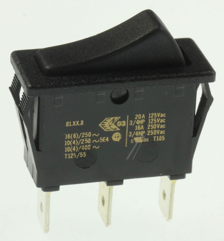 Interbär 365210022 Taster - Wippschalter 1x um unbeleuchtet 16a/250v 11x30mm