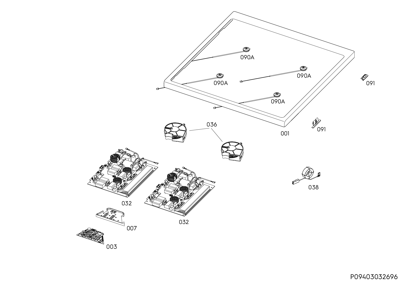 Explosionszeichnung AEG 94794151800 EKI64409SW