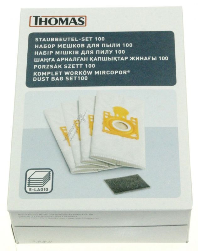 Thomas 787252 Staubsaugerbeutel - Staubbeutel-set 100