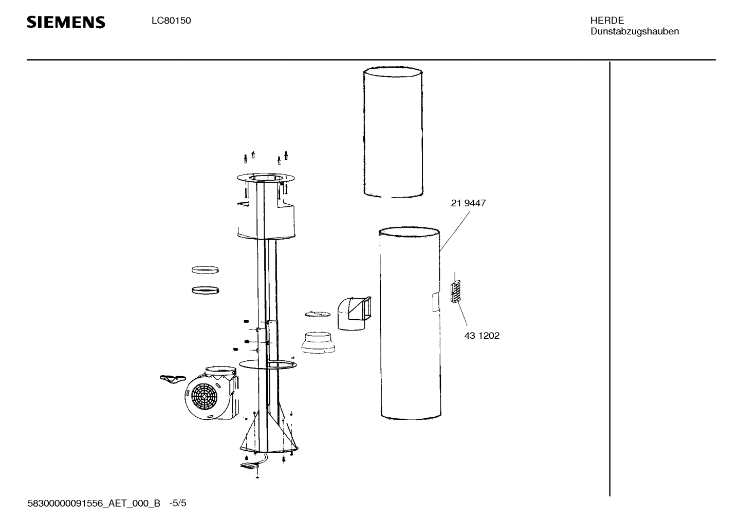 Explosionszeichnung Siemens LC80150(00)