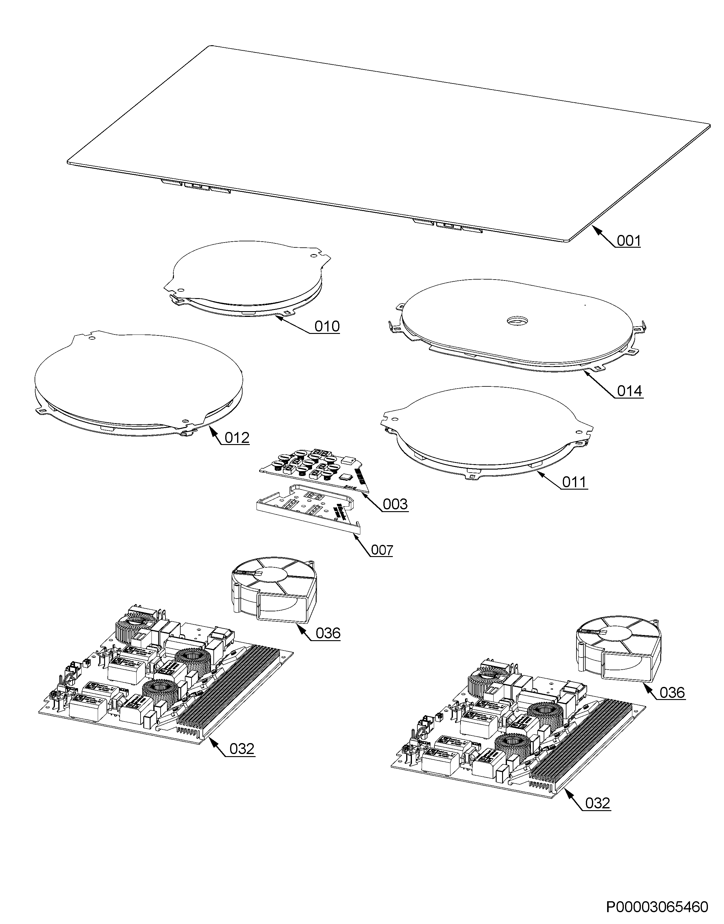 Explosionszeichnung AEG 94959506201 HE634258XB CE3