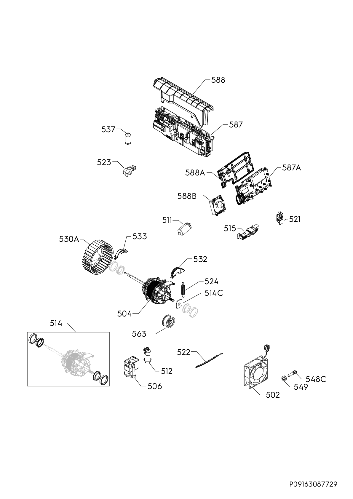 Explosionszeichnung AEG 91609955700 TR8T8A3 Explosionszeichnung AEG 91609955700 TR8T8A3