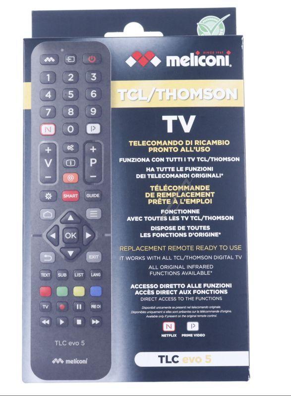 Meliconi 808045 - Evo.5 télécommande pour tv thomson/tcl avec fonctions es