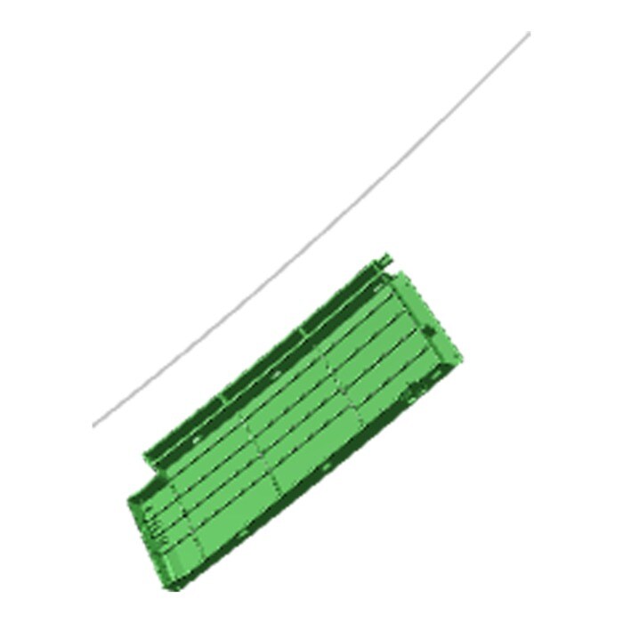 AEG Electrolux 1366021036 Sockelblende - Aussentür,fussplatte,silber