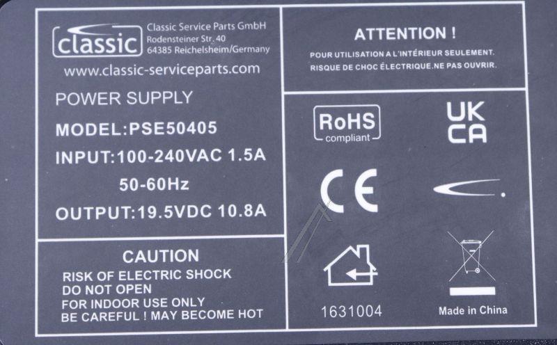 Classic PSE50405EU - 19,5v-10,8a pse50405 eu tischnetzteil alternativ u.a. für passend für lg notebooks / monitore