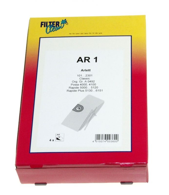 Filter Clean 000142K Staubsaugerbeutel - Ar1 staubsaugerbeutel 4stk