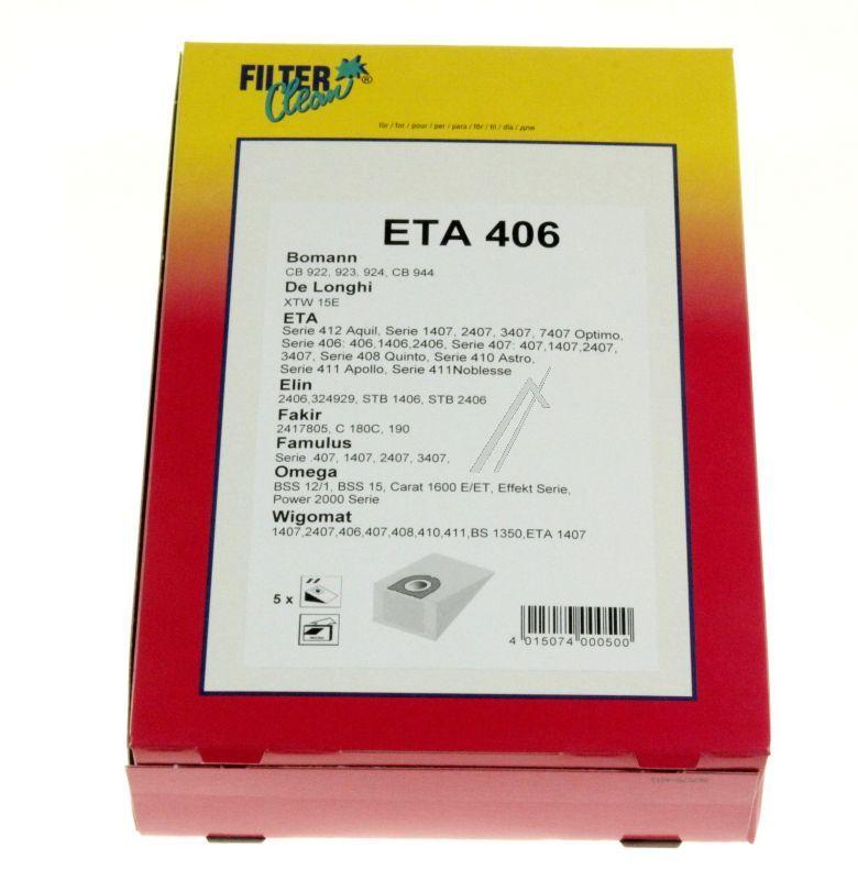 Filter Clean 000062K Staubsaugerbeutel - Eta406 000062-k staubsaugerbeutel inhalt: 5+1+1+1