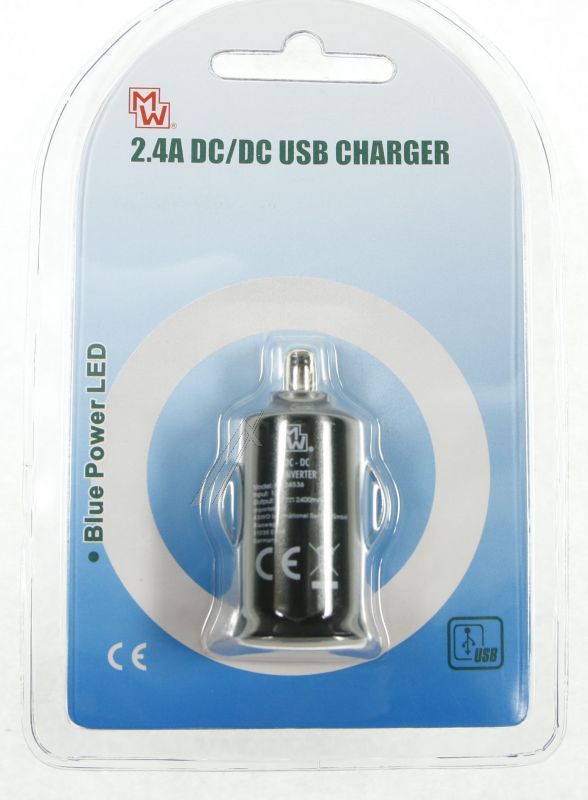 Minwa MWUD241 Ladegerät Handy - Mwud24-1 einfach usb kfz netzteil, ladegerät 2,4a