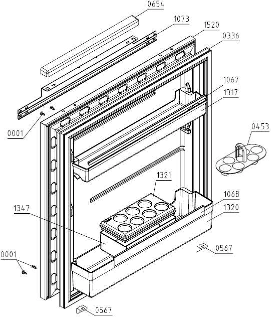 Explosionszeichnung Gorenje 525691 RIU6092AW
