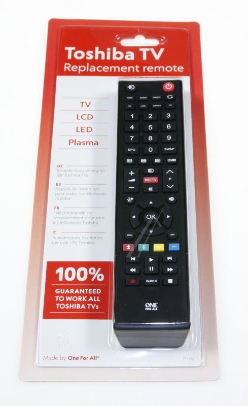 One for all URC1919 - Ersatzfernbedienung für passend für toshiba tv s
