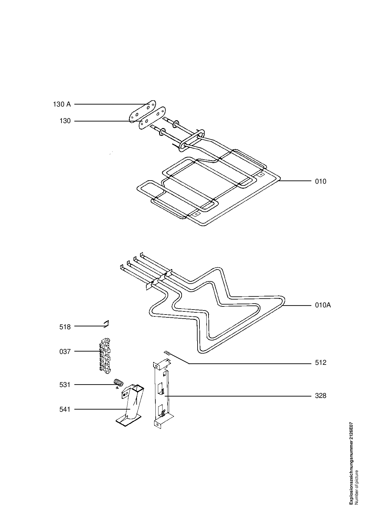 Explosionszeichnung AEG 94418132500 B3000-M