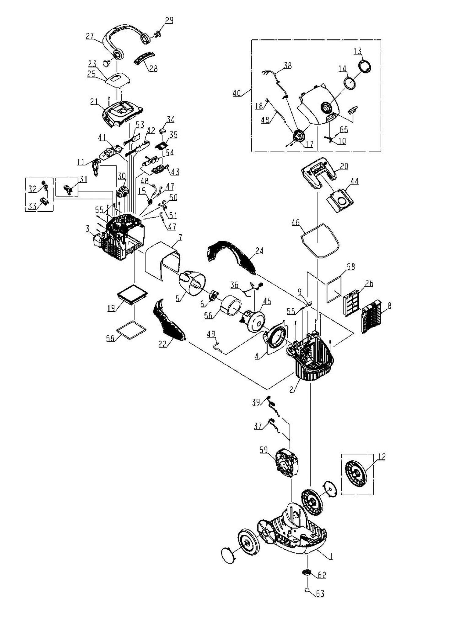 Explosionszeichnung AEG 91028822900 ZO 6352