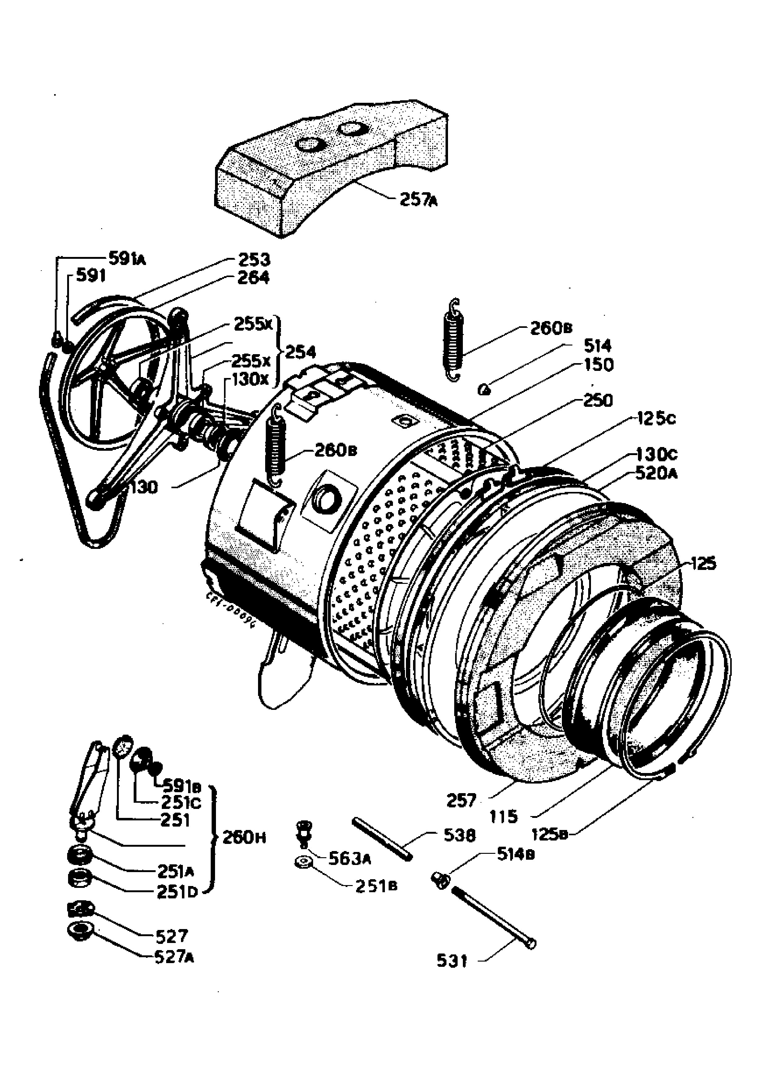 Explosionszeichnung Zanussi 91448015500 ZF400P