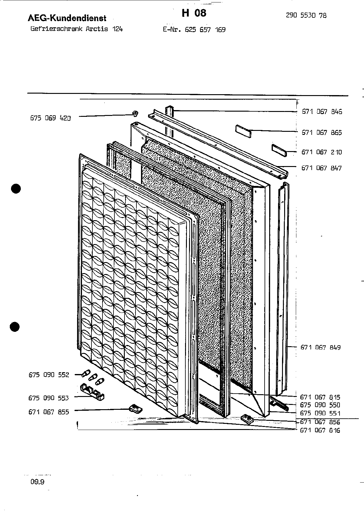 Explosionszeichnung AEG 62565716900 ARCTIS 124