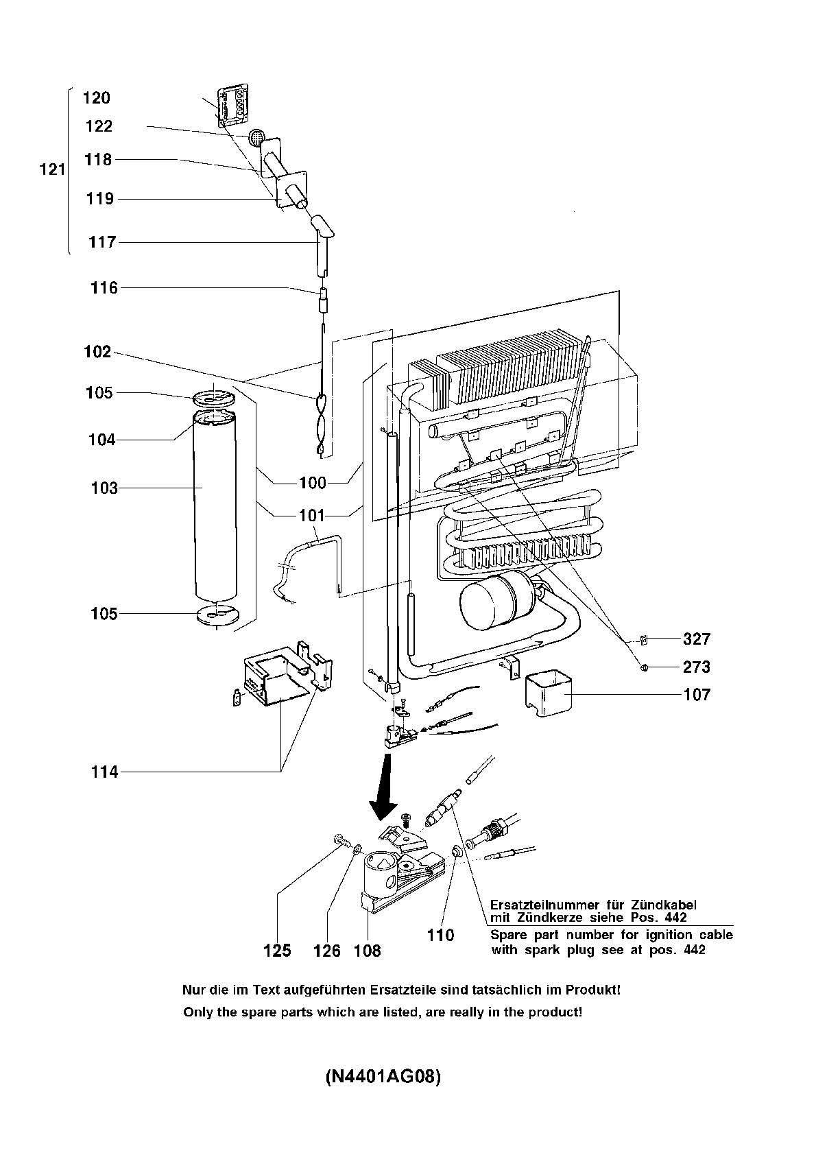 Explosionszeichnung Dometic 921086165 RM6401L