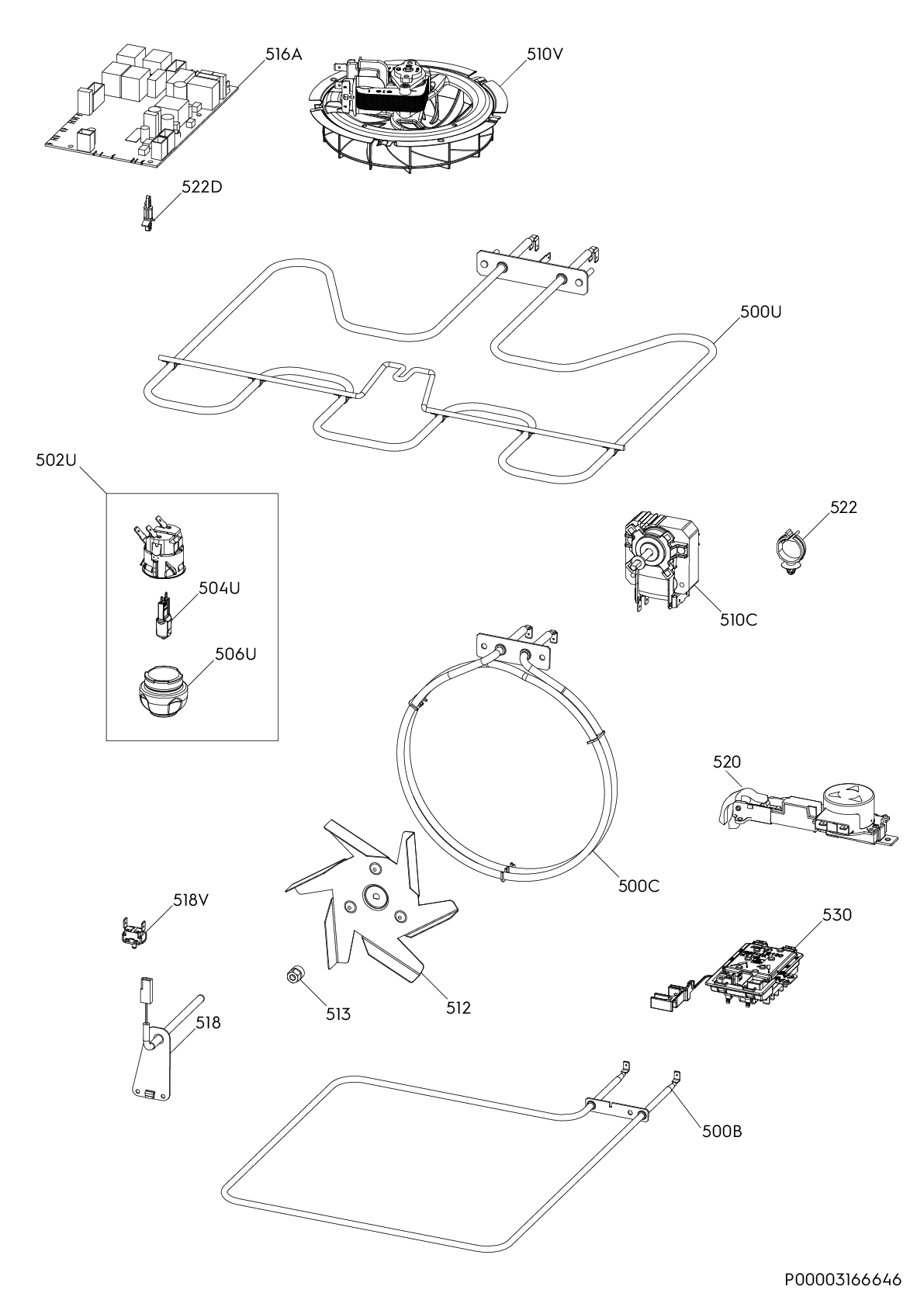 Explosionszeichnung AEG 94949847300 EOE8P39X