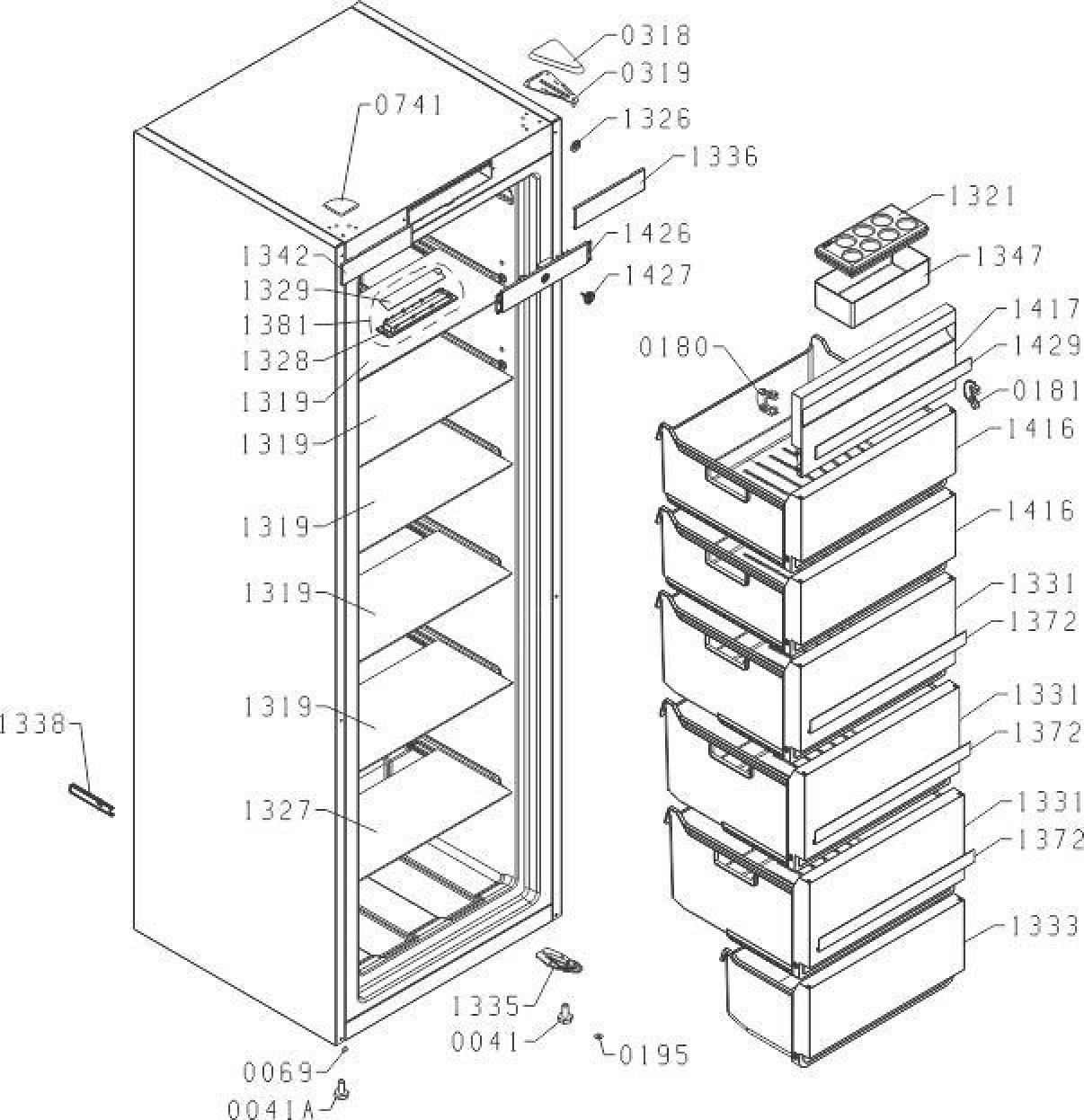 Explosionszeichnung Gorenje 495590 FN6192CW-L