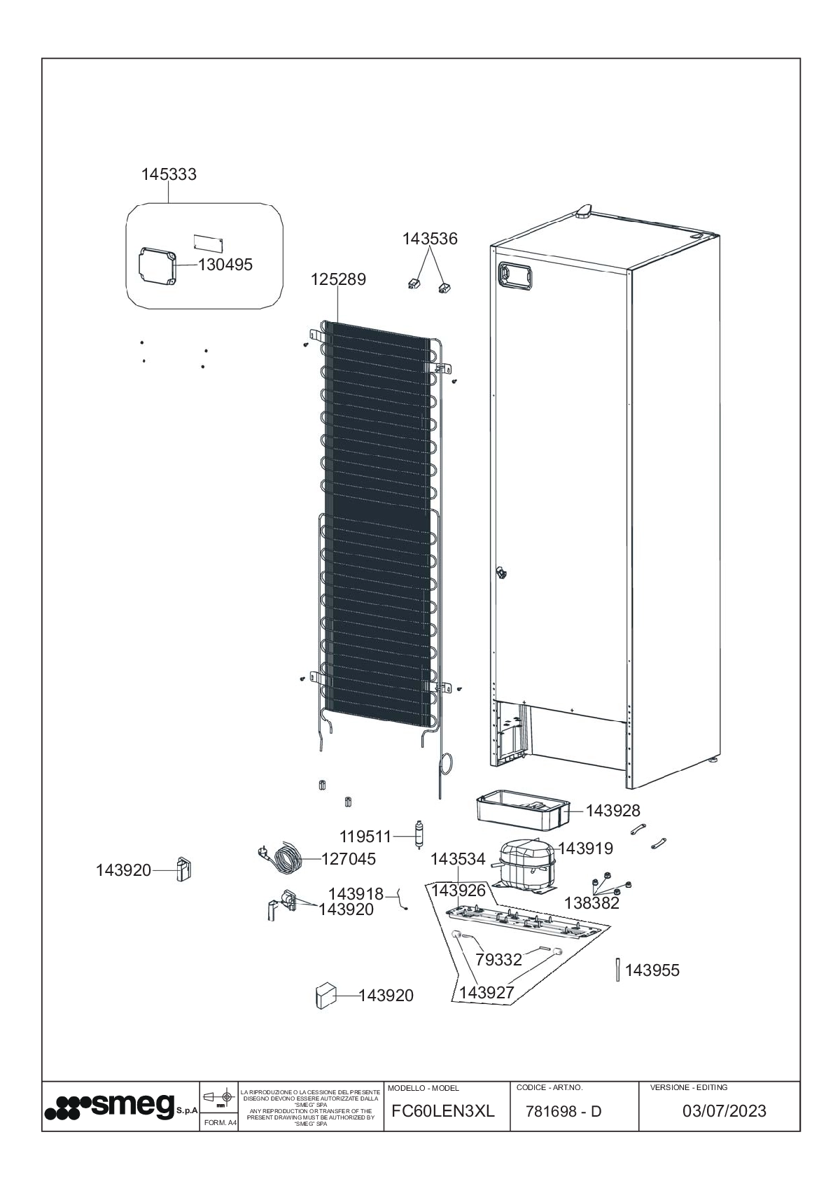 Explosionszeichnung Smeg FC60LEN3XL FC60LEN3XL Explosionszeichnung Smeg FC60LEN3XL FC60LEN3XL
