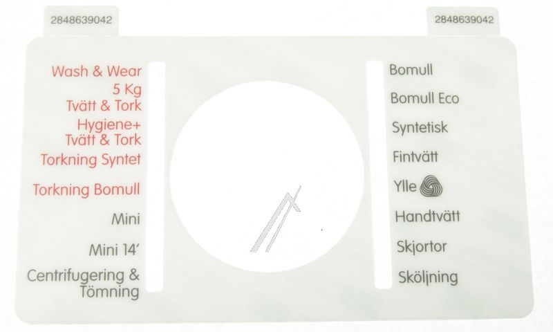 Arcelik Grundig Beko 2848639042 Frontblende - Inlay-swedish Arcelik Grundig Beko 2848639042 Frontblende - Inlay-swedish