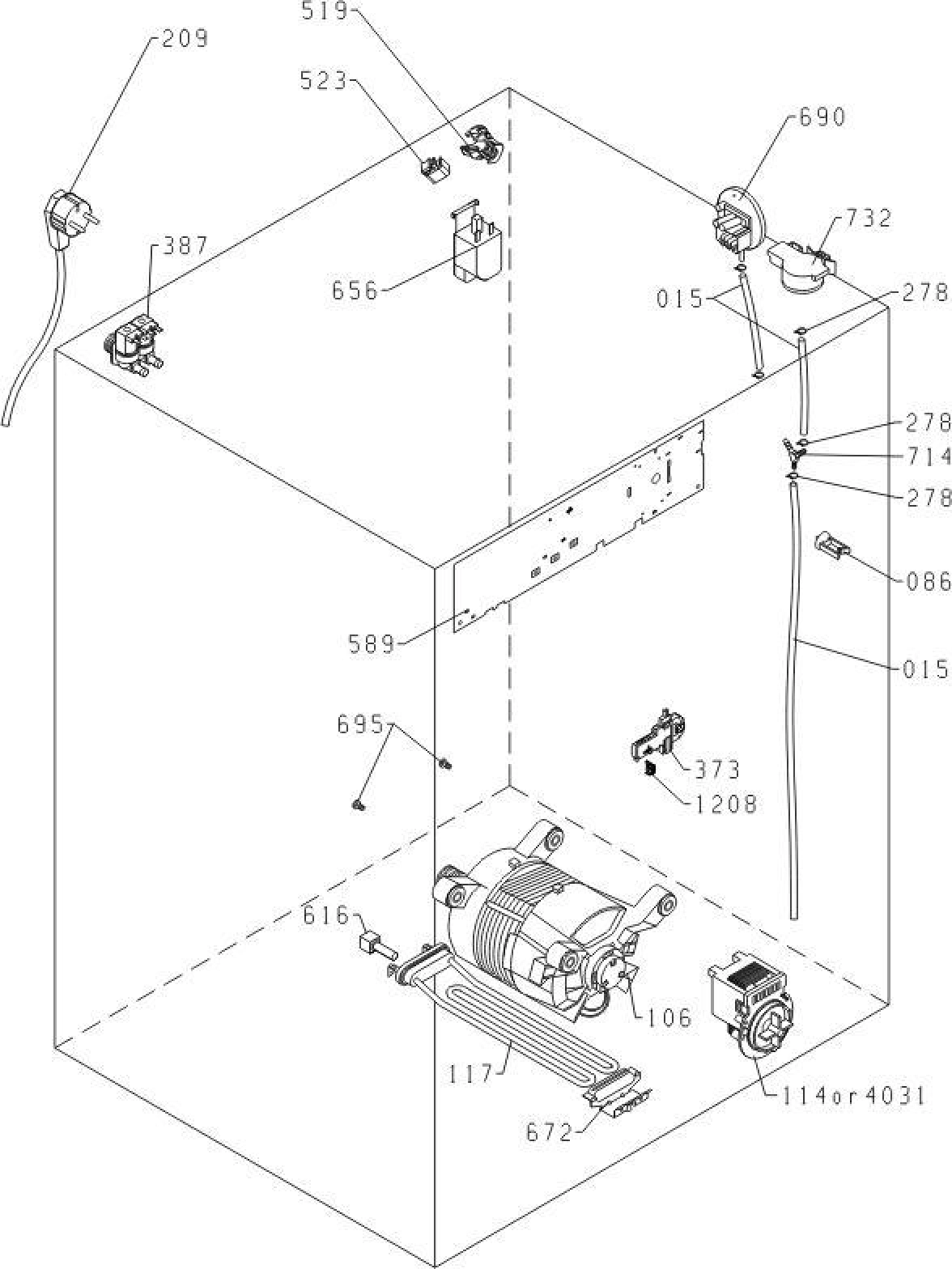 Explosionszeichnung Gorenje 412630 WS644L