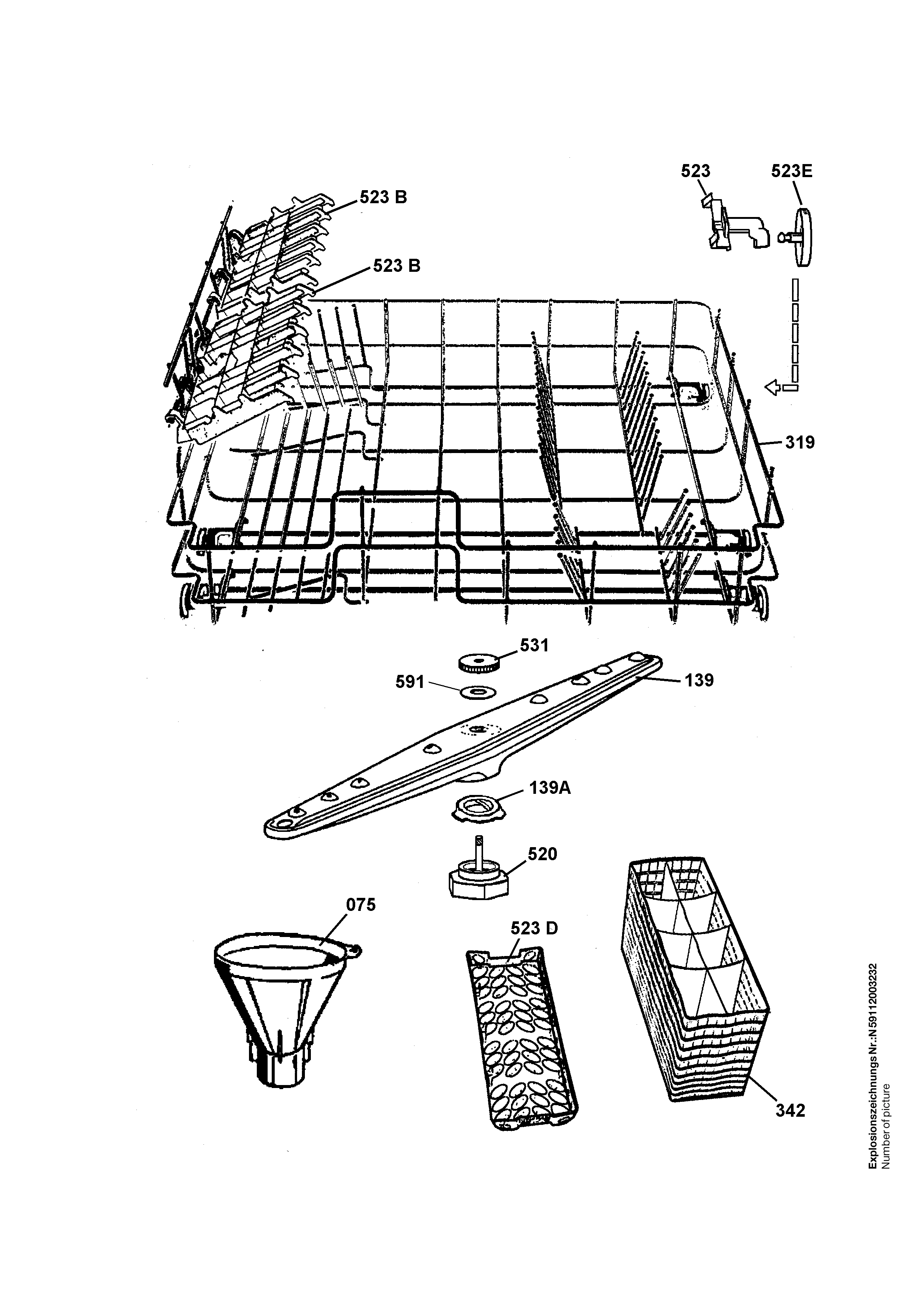 Explosionszeichnung Ikea 91156501000 RDW55 Explosionszeichnung Ikea 91156501000 RDW55