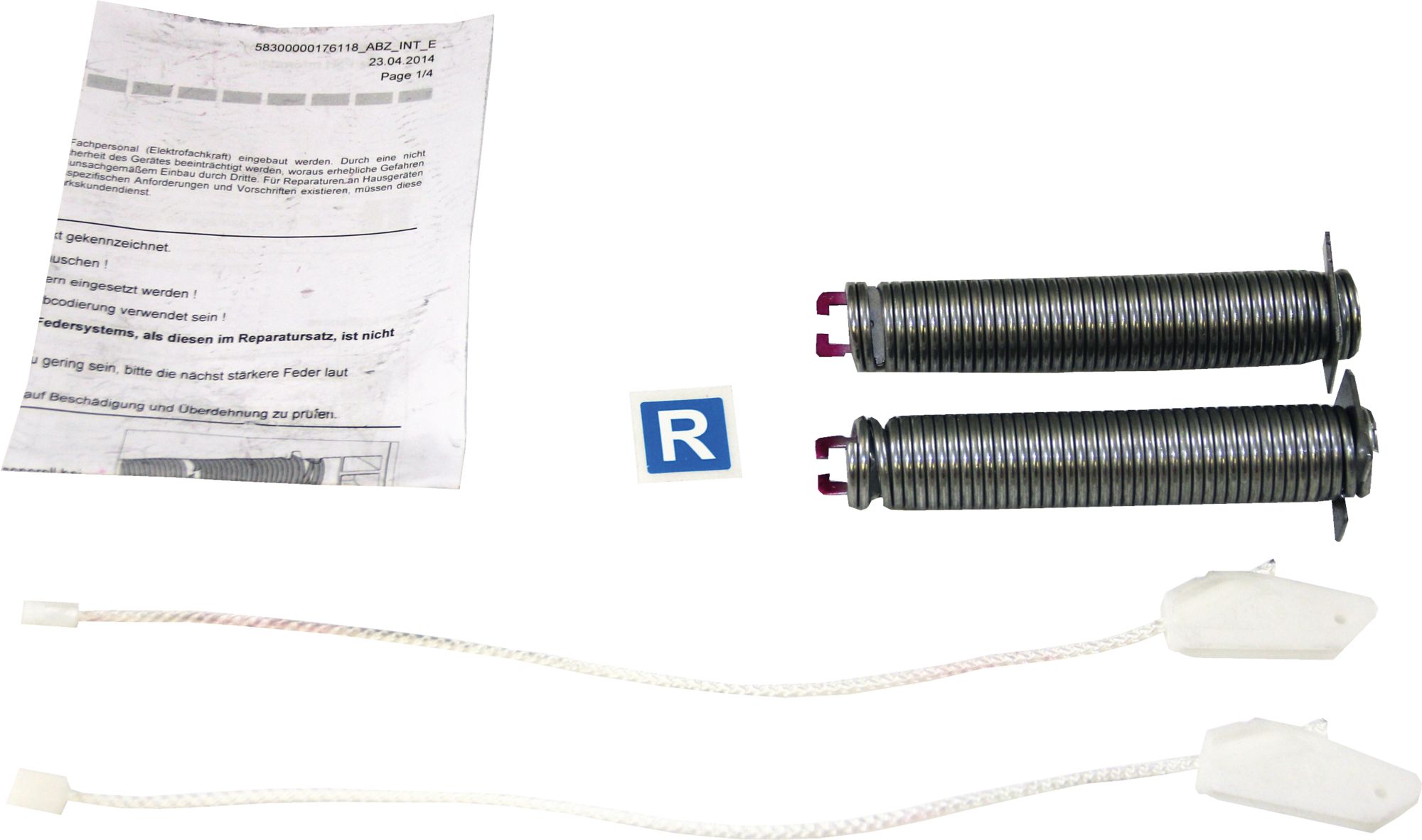 Bosch Siemens Türseil Feder 00754873 Reparatursatz roas 2 Federn 2 Seile GV640 Ersatzteil