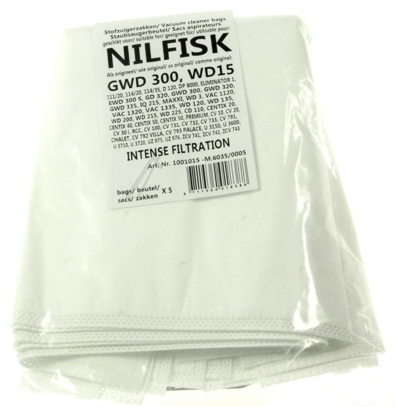 Staubbeutel für Staubsauger 5 Stück wie Nilfisk Ersatzteil