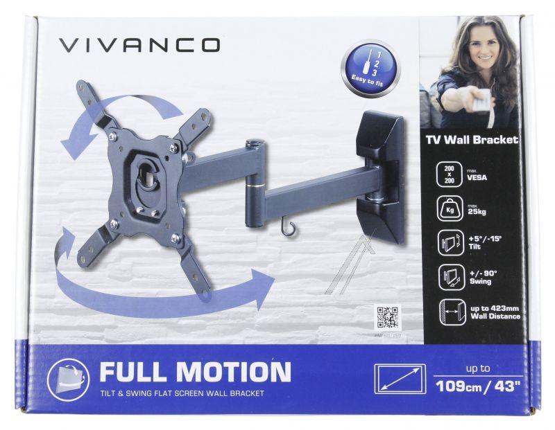 Vivanco 37979 TV-Wandhalterungen - Bfmo6020 tv wandhalterung, full motion, vesa 200, max 25kg Vivanco 37979 TV-Wandhalterungen - Bfmo6020 tv wandhalterung, full motion, vesa 200, max 25kg