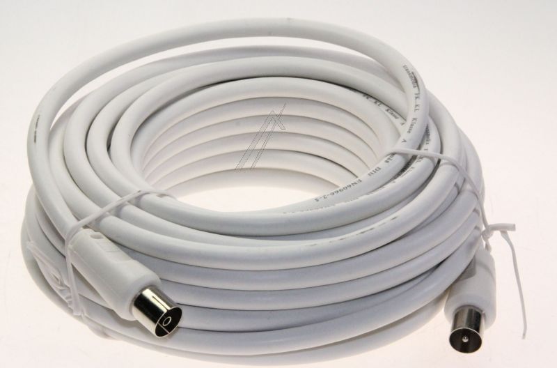 COM Antennenkabel weiß - Koax-anschlusskabel koax-stecker & koax-buchse 10mclass:a