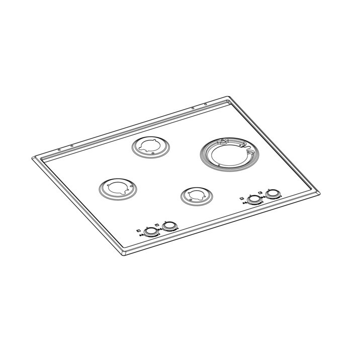AEG Electrolux 140015091733 - Plan de travail,inox,aeg,594x5