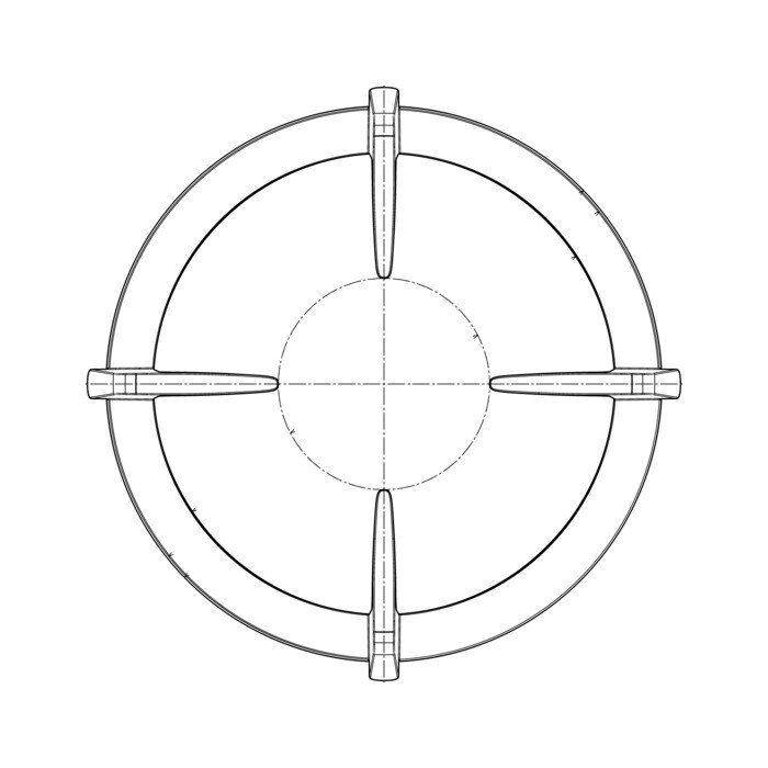 AEG Electrolux 140153649011 Brennerkreuz - Gitter,pfannenauflage,dreikran