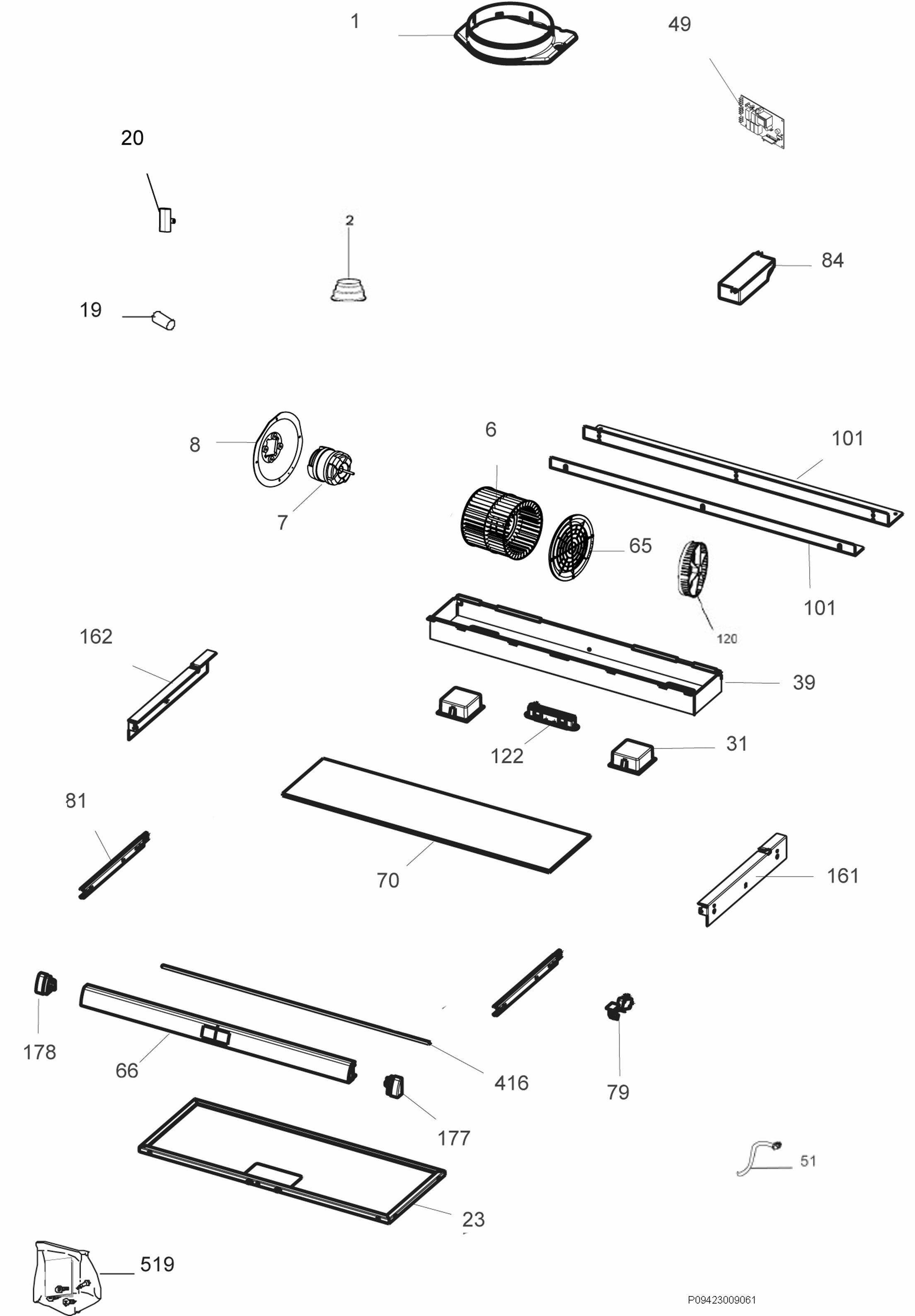 Explosionszeichnung AEG 94212278100 X56263MP0