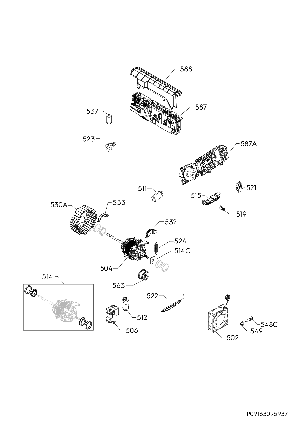 Explosionszeichnung AEG 91690002500 TR9H75680 Explosionszeichnung AEG 91690002500 TR9H75680