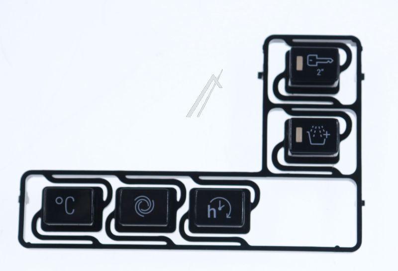 Whirlpool Indesit 488000637675 Knopf Taste - C00637675 tastenfeld blk low core extra rinse icon