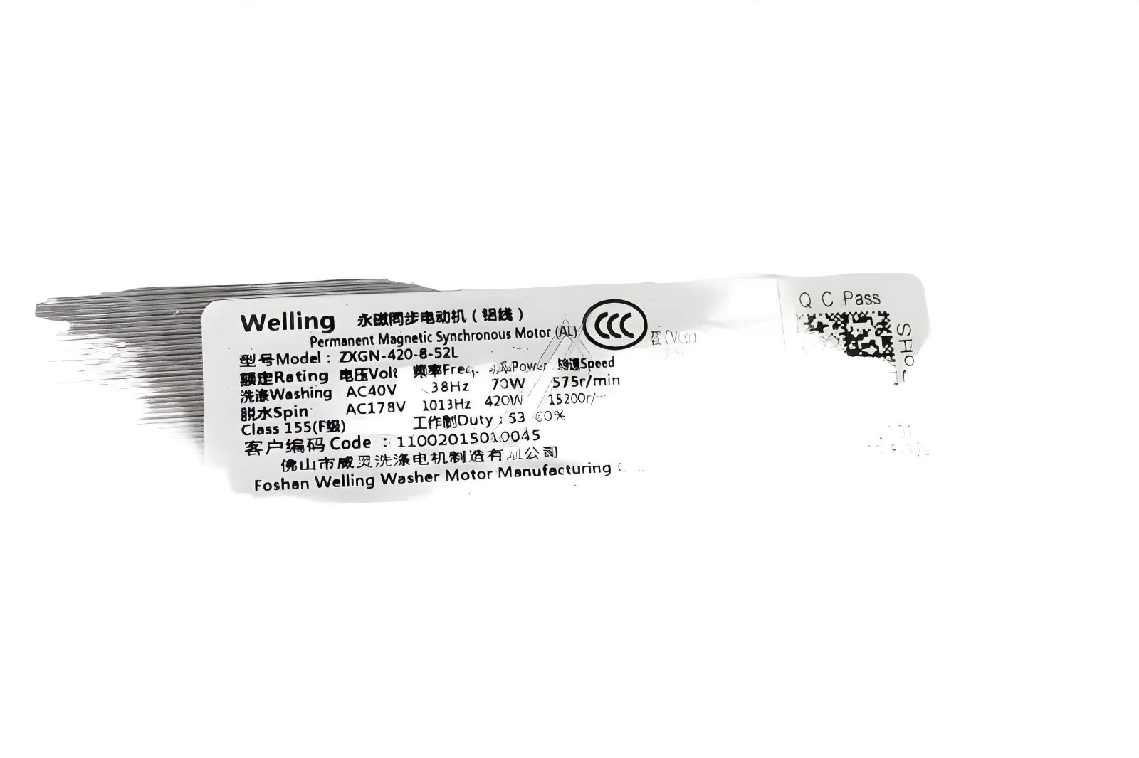 Midea 11002015010045 Waschmaschinenmotor - Zxgn-420-8-52l motor