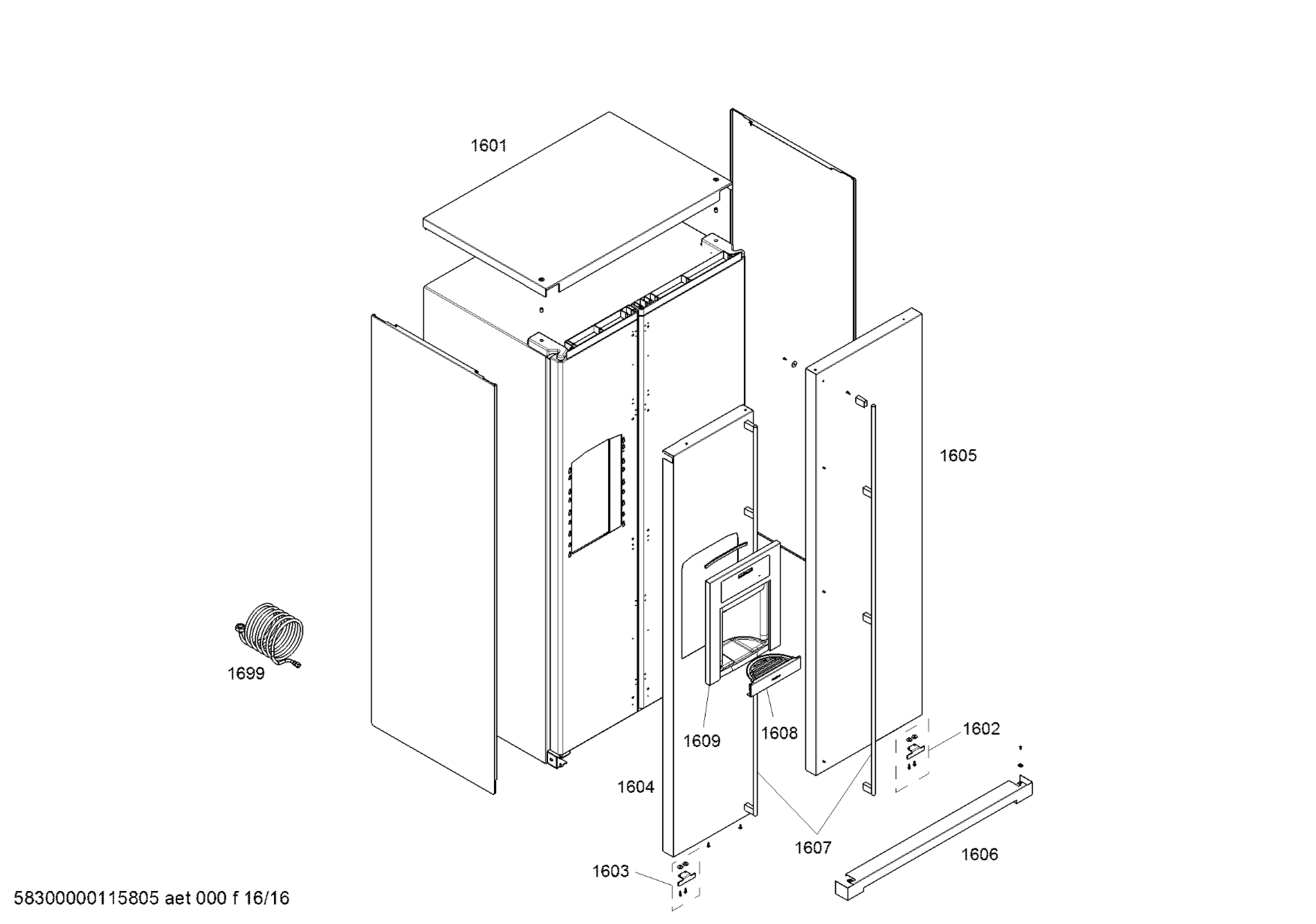 Explosionszeichnung Gaggenau RS495310/05