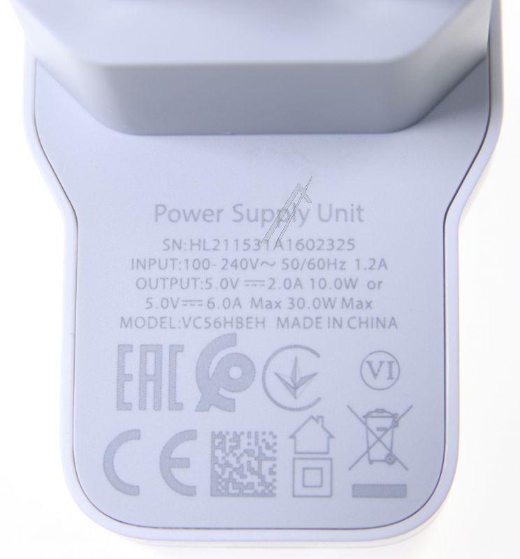 Oppo 5473825 - The power adapter @dc5v 6a vc56hbeh usb3.0 white europe standard english injoinic b791