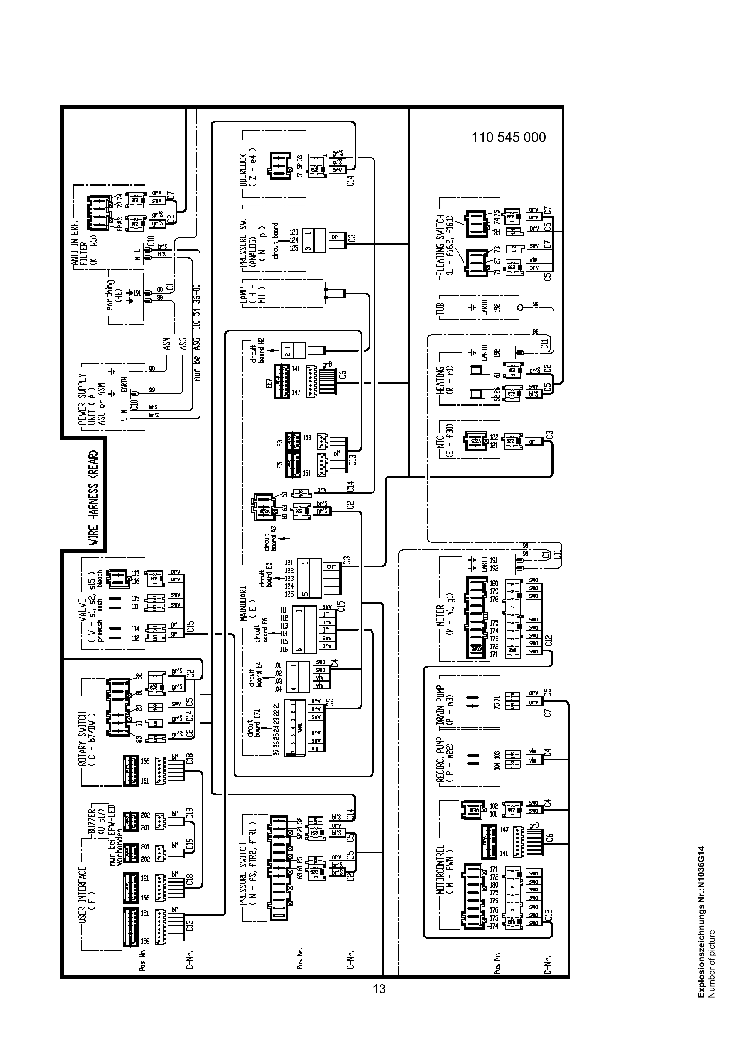 Explosionszeichnung AEG 91400238100 Lavamat 88749 Explosionszeichnung AEG 91400238100 Lavamat 88749
