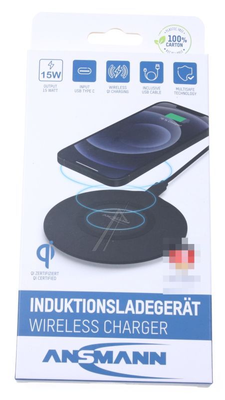 Assmann 10010126 Ladegerät Handy - Wiline 15r 1001-0126 wireless qi ladegerät, 15w