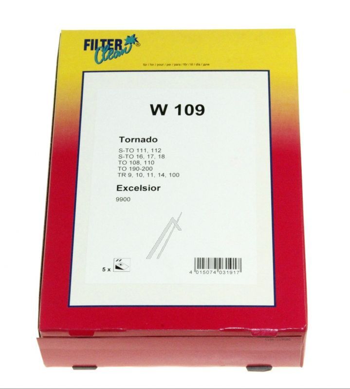 Filter Clean 000814K Staubsaugerbeutel - W109 staubbeutel , 5 stück