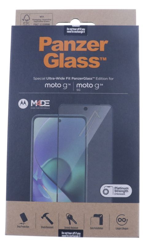 Panzerglass 6581 Display-Schutzfolie - Panzerglass screen protector passend für motorola g14 | g54 5g | ultra-wide fit