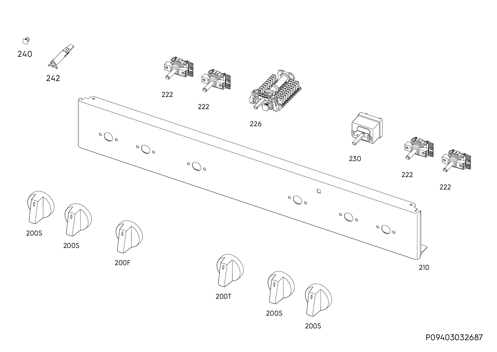 Explosionszeichnung AEG 94794151800 EKI64409SW